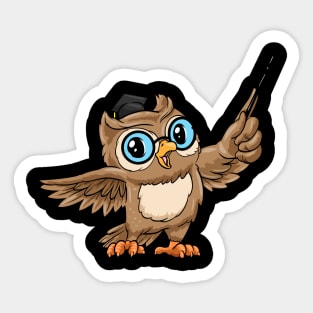 Owl Teacher Pointer Sticker